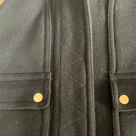 J. Crew Chateau Parka Stadium Cloth Nello Gori Coat Women’s Black Wool Size 2 - Picture 13 of 14